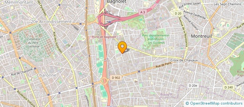 localisation de l'entreprise LES PROS DU STAFF à BAGNOLET
