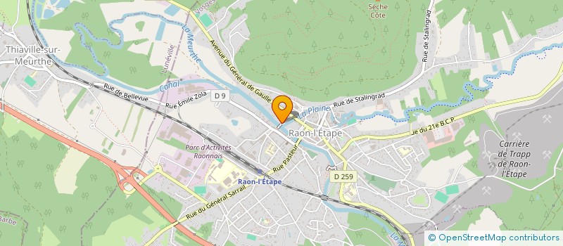 localisation de l'entreprise LES PROS DU VELO  RAON-L'ETAPE