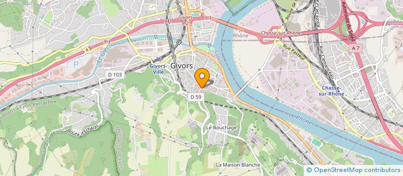 localisation de l'entreprise LES PROTEGES DE VERO ET LYDIA  GIVORS