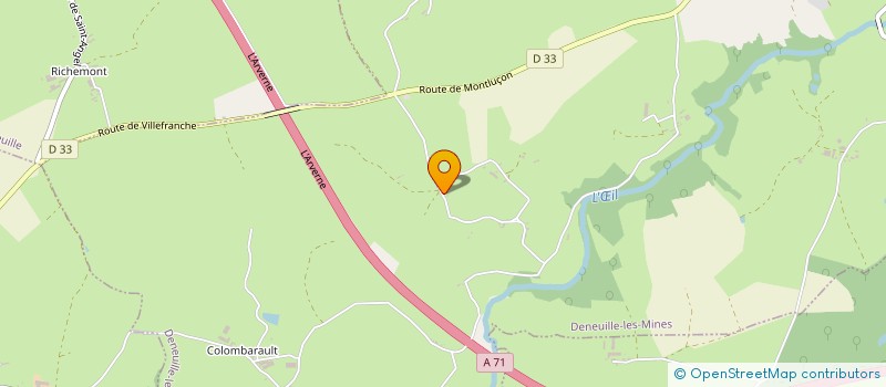 localisation de l'entreprise LES PRUGNES  DENEUILLE-LES-MINES