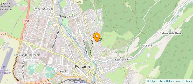 localisation de l'entreprise LES PRUNELLES  PONTARLIER