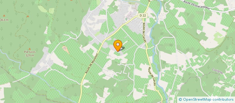 localisation de l'entreprise LES PRUNELLES  COTIGNAC