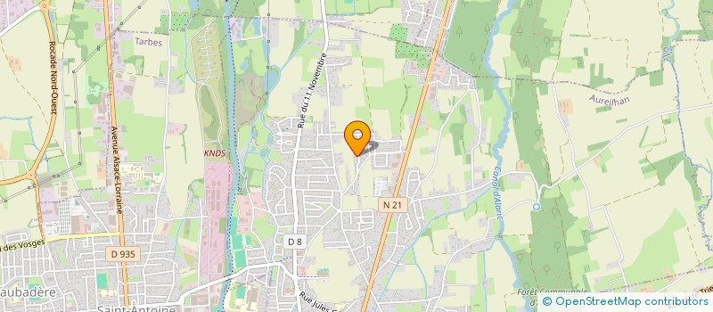 localisation de l'entreprise LES PRUNUS  AUREILHAN