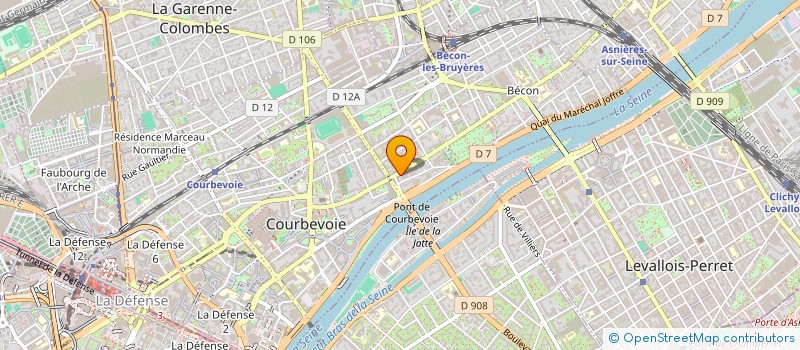 localisation de l'entreprise LES PTIS YOGI à COURBEVOIE