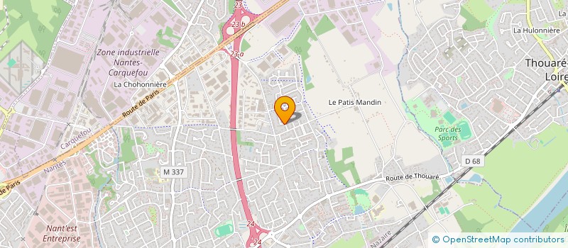 localisation de l'entreprise LES PTITES LUCIOLES  SAINTE-LUCE-SUR-LOIRE