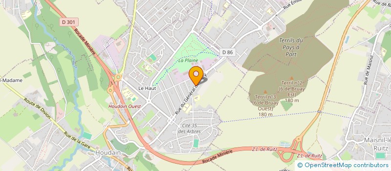 localisation de l'entreprise LES PTITS BOUTS  HOUDAIN