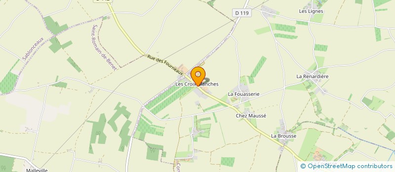 localisation de l'entreprise LES PTITS LOUPS DES CROIX BLANCHES  CORME-ROYAL