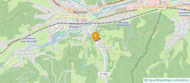 localisation de l'entreprise LES PUITS DE L'ESPOIR  ESCHBACH-AU-VAL