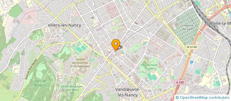 localisation de l'entreprise LES PULPES DU SPRINT  VANDUVRE-LES-NANCY