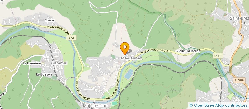 localisation de l'entreprise LES PUPUDES  MEYRANNES