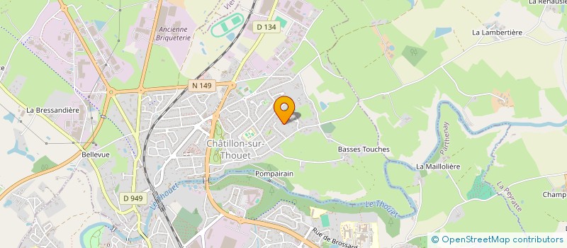 localisation de l'entreprise LES PUYMONNIERES  CHATILLON-SUR-THOUET