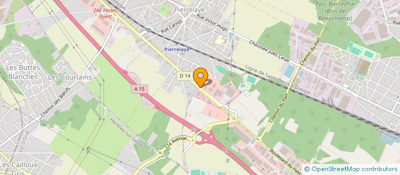 localisation de l'entreprise LES PYRAMIDES  PIERRELAYE