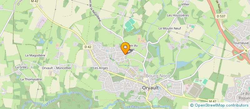localisation de l'entreprise LES PYRAMIDES à ORVAULT