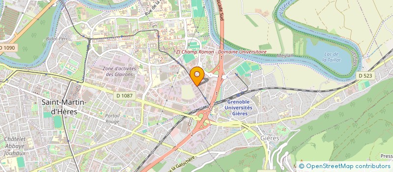 localisation de l'entreprise LES PYRAMIDES  SAINT-MARTIN-D'HERES