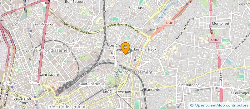 localisation de l'entreprise LES PYRAMIDES à MARSEILLE