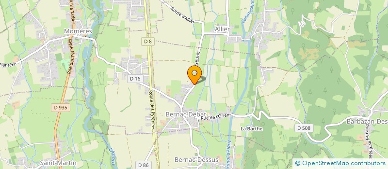 localisation de l'entreprise LES PYRENEES  BERNAC-DEBAT