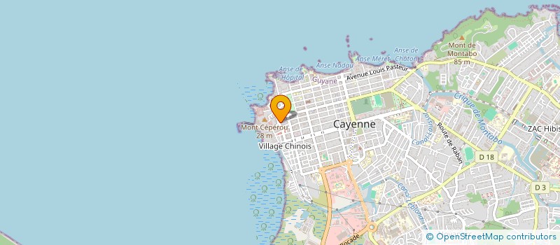 localisation de l'entreprise LES QUADRUPLES JO JA FRAN  CAYENNE