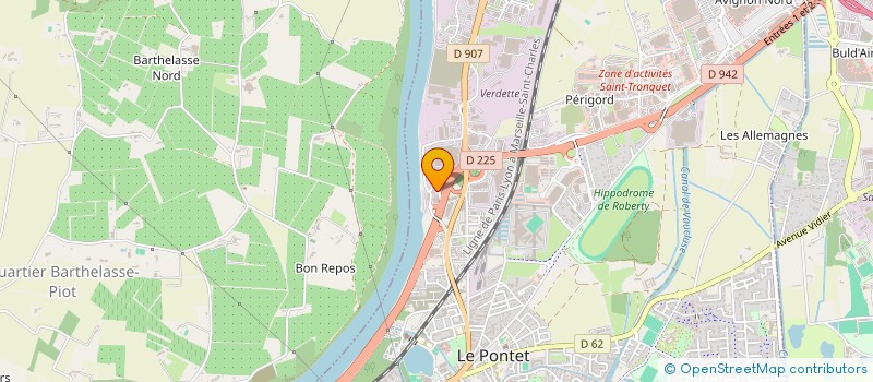 localisation de l'entreprise LES QUAIS DU BATIMENT  LE PONTET