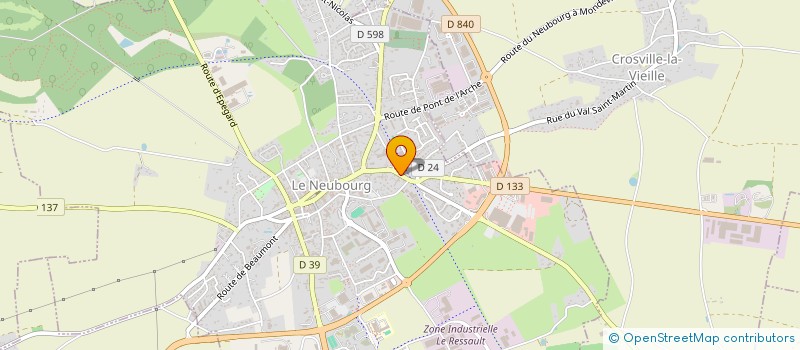 localisation de l'entreprise LES QUARANTE ACRES à LE NEUBOURG