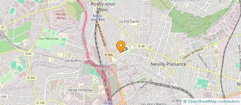 localisation de l'entreprise LES QUARTIERS DE LA REUSSITE à ROSNY-SOUS-BOIS