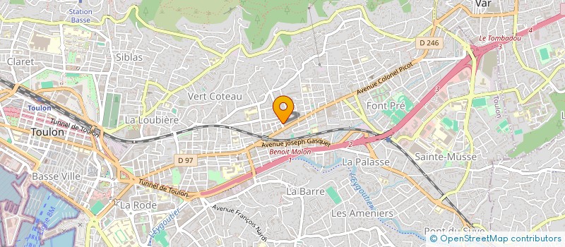 localisation de l'entreprise LES QUARTIERS LATINS SUD AZUR  TOULON