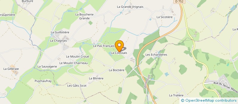 localisation de l'entreprise LES QUATRE CHEMINS à SEVREMONT