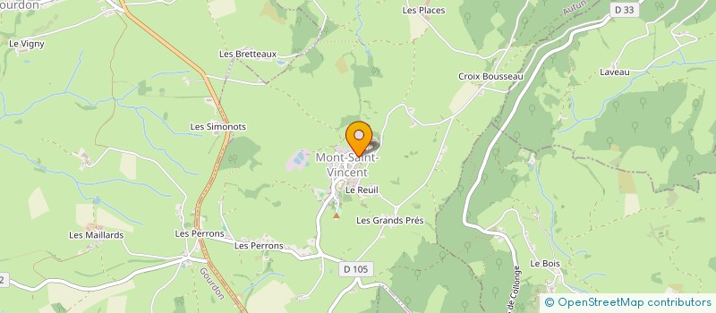 localisation de l'entreprise LES QUATRE CHEMINS  MONT-SAINT-VINCENT