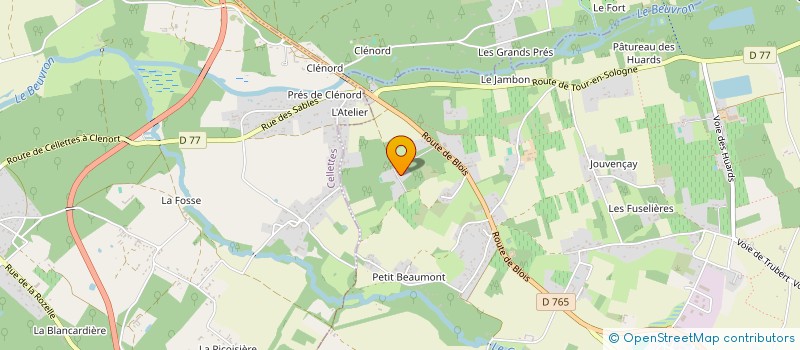 localisation de l'entreprise LES QUATRE CLOS  COUR-CHEVERNY