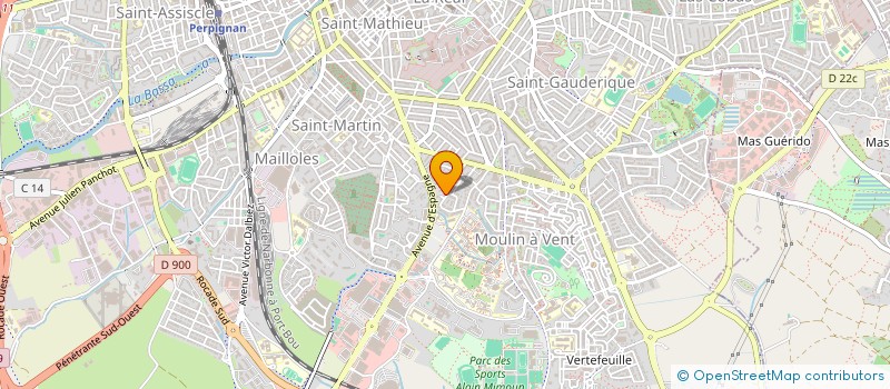 localisation de l'entreprise LES QUATRE DAUPHINS  PERPIGNAN