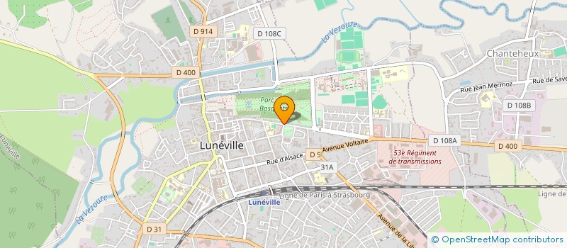 localisation de l'entreprise LES QUATRE DE L'EST  LUNEVILLE