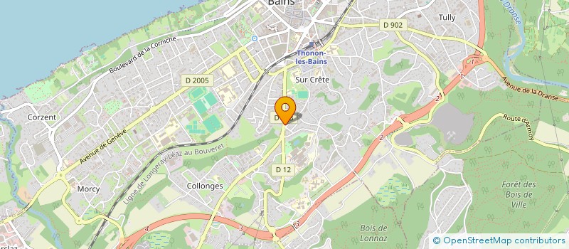 localisation de l'entreprise LES QUATRE ENFANTS à THONON-LES-BAINS