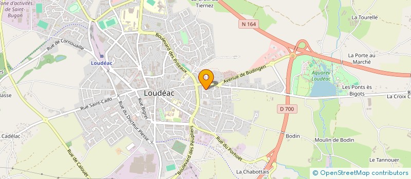 localisation de l'entreprise LES QUATRE G à LOUDEAC