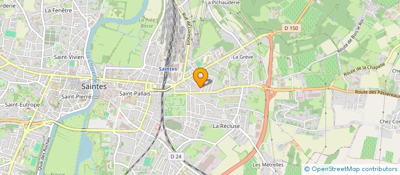 localisation de l'entreprise LES QUATRE HORIZONS à SAINTES