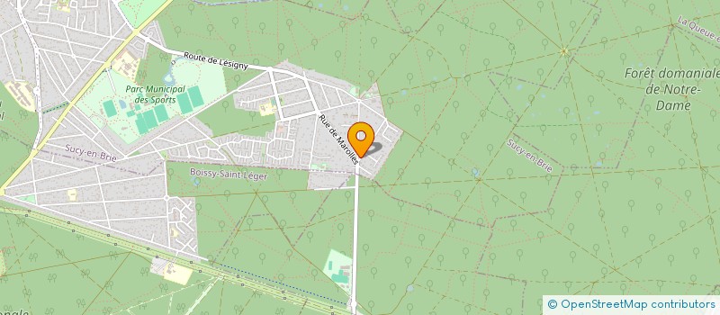 localisation de l'entreprise LES QUATRE JARDINS à SUCY-EN-BRIE