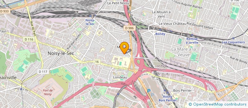 localisation de l'entreprise LES QUATRE M à NOISY-LE-SEC