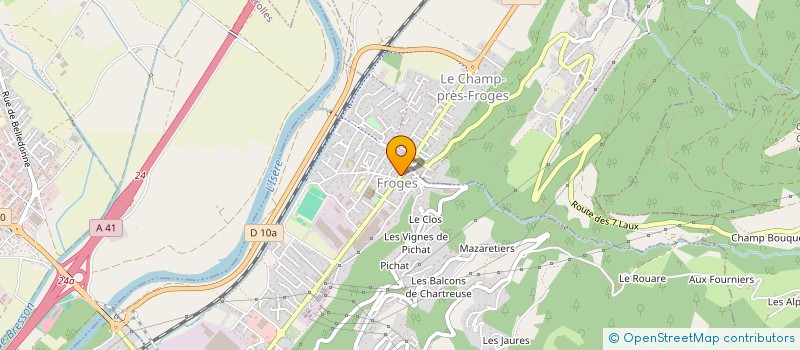 localisation de l'entreprise LES QUATRE OCEANS  FROGES