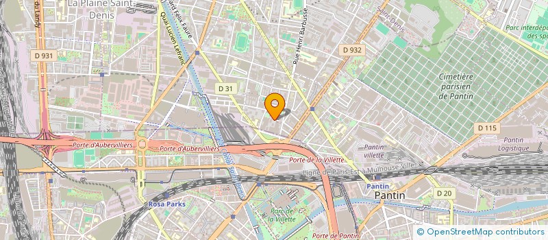 localisation de l'entreprise LES QUATRE RAYONS DE SOLEIL à AUBERVILLIERS