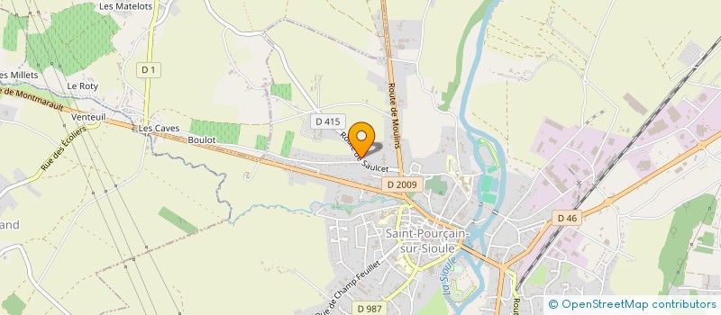 localisation de l'entreprise LES QUATRE ROUES  SAINT-POURCAIN-SUR-SIOULE