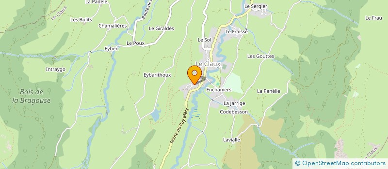 localisation de l'entreprise LES QUATRE SAISONS à LE CLAUX