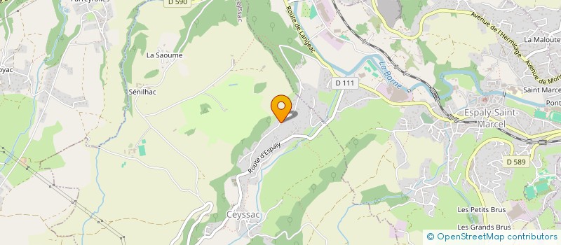 localisation de l'entreprise LES QUATRE SOURCES  CEYSSAC