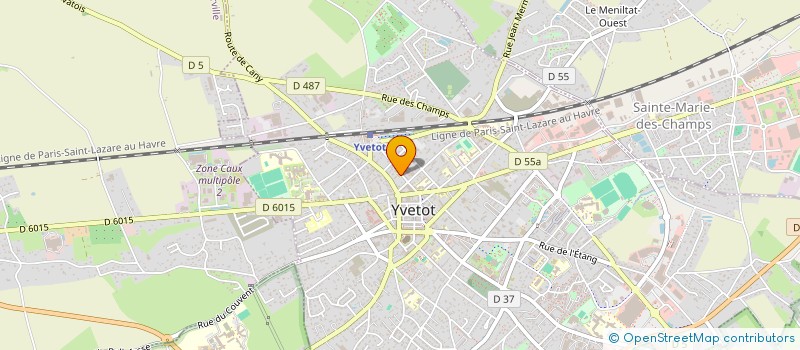 localisation de l'entreprise LES QUATRE VENTS  YVETOT