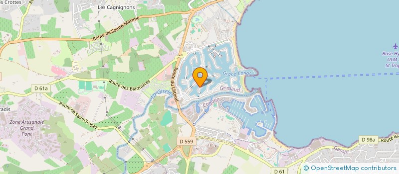 localisation de l'entreprise LES QUATRE VENTS à GRIMAUD