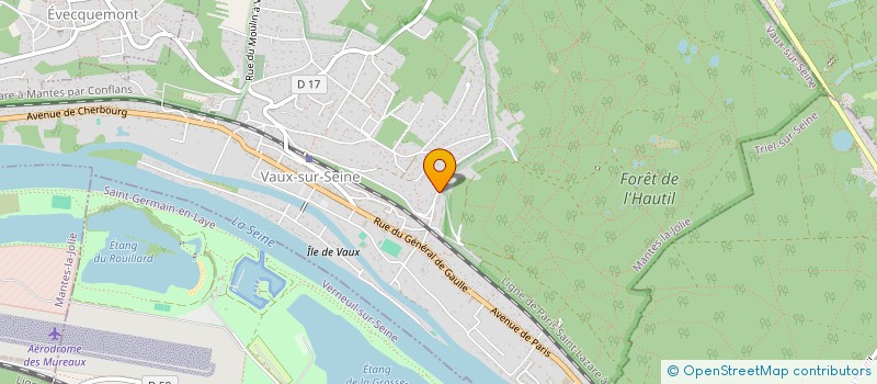 localisation de l'entreprise LES QUATRE VENTS  VAUX-SUR-SEINE