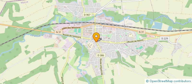 localisation de l'entreprise LES QUATRE Z  FISMES