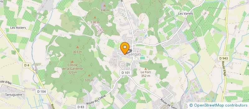 localisation de l'entreprise LES QUATRES COINS DU LUBERON  GARGAS