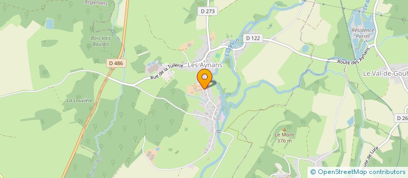 localisation de l'entreprise LES QUATRES TILLEULS  LES AYNANS
