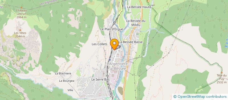 localisation de l'entreprise LES QUEYRETTES  L'ARGENTIERE-LA-BESSEE