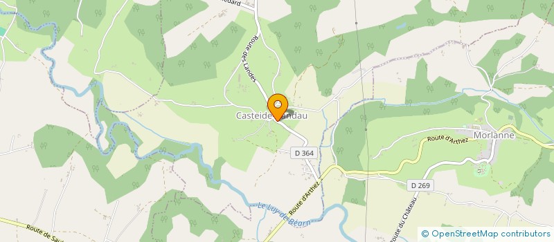 localisation de l'entreprise LES QUILLOUS DU LUY DE BEARN  CASTEIDE-CANDAU