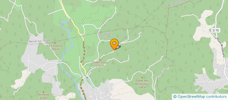 localisation de l'entreprise LES RABASSIERES  CARNOULES