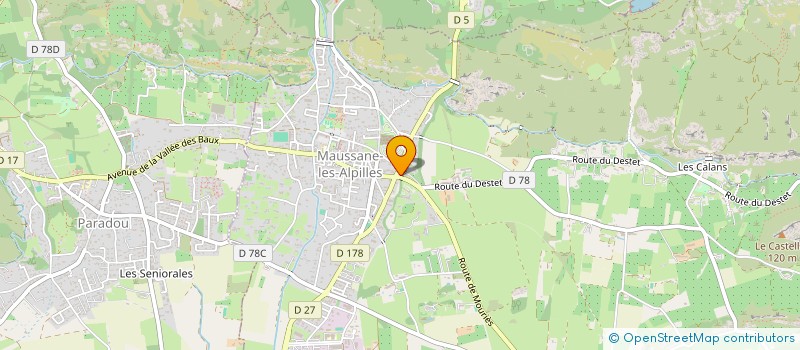 localisation de l'entreprise LES RACINES  MAUSSANE-LES-ALPILLES